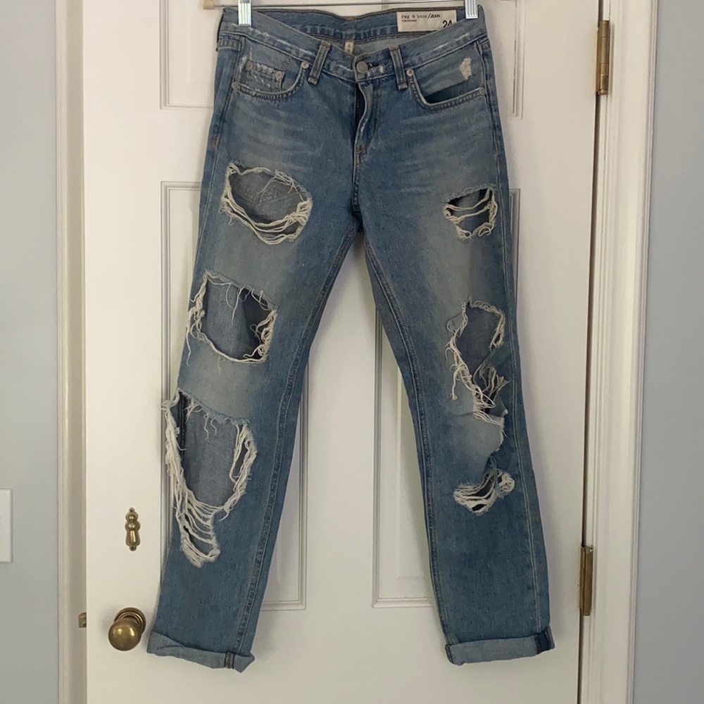 Rag + Bone for Intermix Distressed Boyfriend Jeans